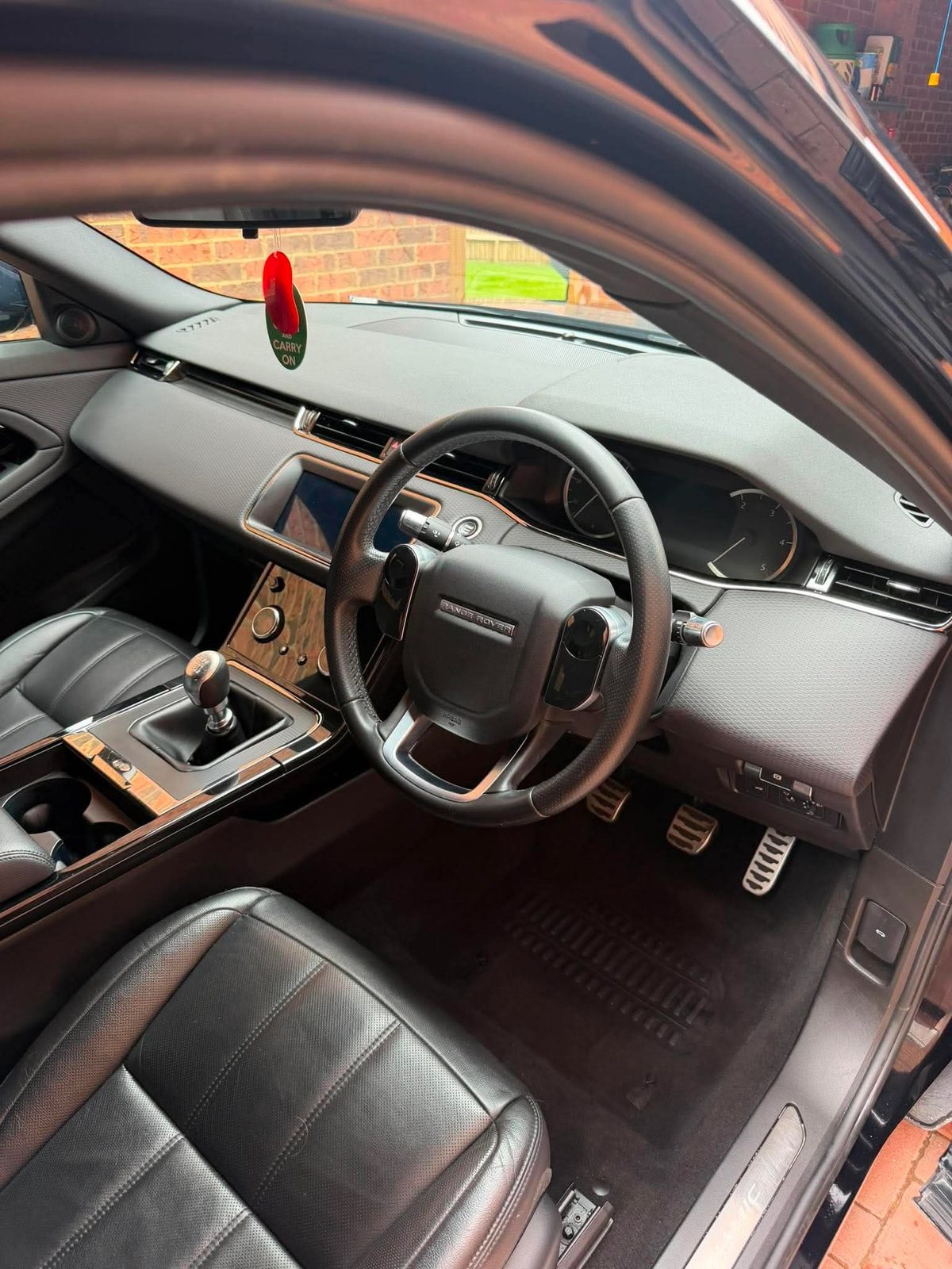Range Rover Evoque interior and dashboard after a full valet